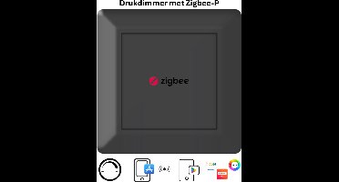 Freelux Drukknop | Zigbee-P | Led Dimmer | 230VAC - 250VA/1,1A | Signaal zwart mat gelakt