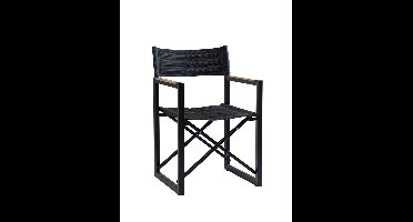 ARC Marine Regisseursstoel The Square aluminium charcoal met zwarte Batyline-bekleding