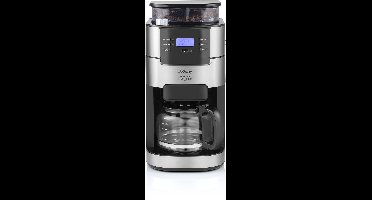 Arzum Brewtime Fresh Grind AR3092-0100 | ZIlver/Zwart - Filterkoffiezetapparaat - Geïntegreerde koffiemolen - 1050W - 1.5 L
