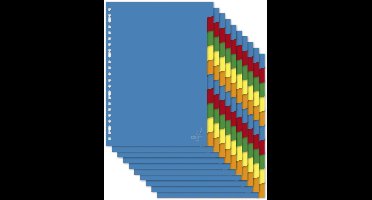 Kangaro tabbladen A4 - 10-delig - blanco tabs - PP 120micron - krimp a 10 sets - A410M-10