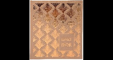 Exacompta 2x Gastenboek 140 bladzijden - goudsnede - 21x19cm - PALMYRE - Geass. Designs - 952E