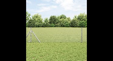 vidaXL - Gelast - draadhek - Zilver