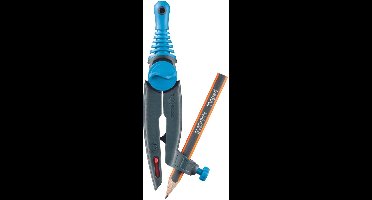 Stop & Safe passer - met inzetstuk+potlood - 3-delig - blauw