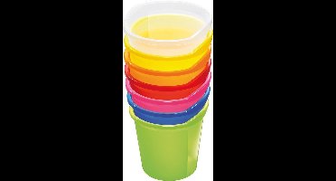 HELIT Afvalbak - 13 liter - Kunststof - Lime transparant - dxh 280x300 mm