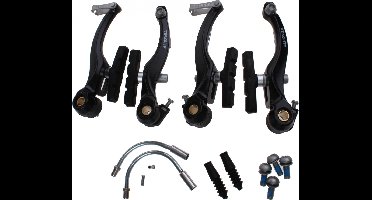Alhonga V-brake set - complete remset voor fiets - aluminium - zwart