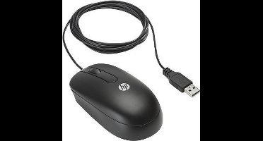 HP QY777AT USB Optical Scroll Mouse USB Optisch 800DPI Ambidextrous Zwart muis