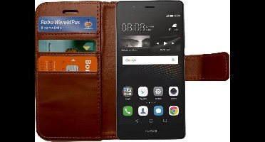 Hoesje geschikt voor Huawei P9 Book Case Portemonnee - Cover voor 3 Pasjes Bruin