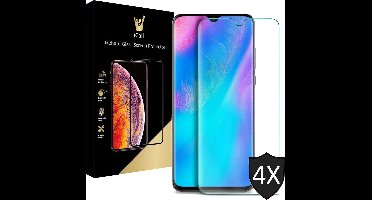 Screenprotector geschikt voor Huawei P30 - Tempered Glass Gehard Glas - Case Friendly - 4 Stuks
