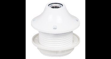 Scanpart lamp fitting E27 met ring - Met schroefring - Geschikt voor lampenkap - Wit