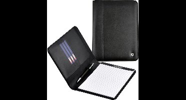 DESQ® Schrijfmap | A5 | incl. schrijfblok 20 vel | Hoogwaardig kunstleer | Zwart