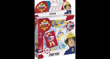 Totum Brandweerman Sam Spraypens - blaaspenschilderijtjes maken invl. sjablonen - knutselset - creatief speelgoed