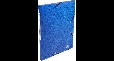 Scotten Elastomap + 3 kleppen in gewafeld glanskarton 425g/m² - A4 - Blauw