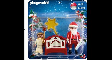 Kerstman met engel/Père Noël et petit ange