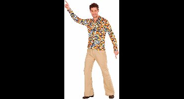 Jaren 70 disco hemd Groovy rondjes