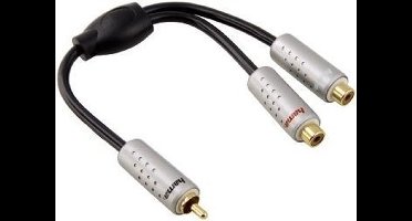 Hama Y Adapter "Cartec Black" RCA Zwart