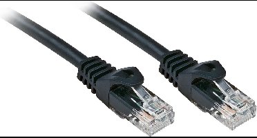LINDY 48195 RJ45 Netwerkkabel, patchkabel CAT 6 U/UTP 5.00 m Zwart 1 stuk(s)