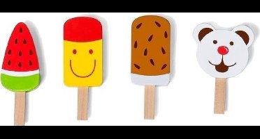 Mamamemo Ijslollies Hout 4-delig