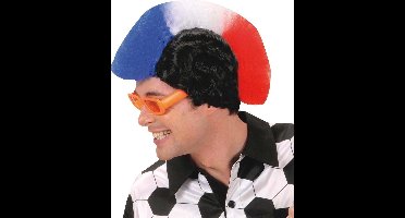 Franse supporter pruik - Verkleedpruik