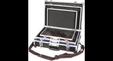 Perel Set met 3 opbergkoffers, verschillende maten, schouderriem, sleutelslot, 2 sleutels, aluminium, max. 430 x 290 x 120 mm