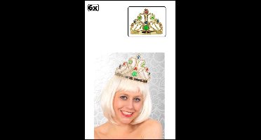 6x Tiara verstelbaar goud