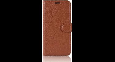 Shop4 - Geschikt voor Sony Xperia XZ2 Premium Hoesje - Wallet Case Lychee Bruin