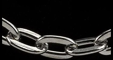 Metalen schakelketting 9410 zilverkleur 1 Mtr.