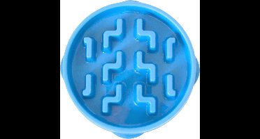 Outward Hound Fun Feeder - Anti Schrok Hondenvoerbak - 6 kleuren en 3 maten - door Dierenartsen aanbevolen Slow Bowl - Medium/Mini - Donker Blauw