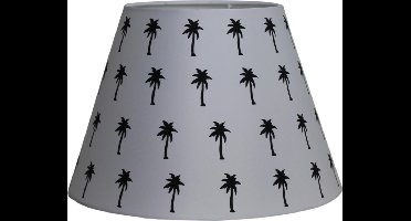 Palmboom Lampenkap-17x30x20-Zwart/Wit-Housevitamin