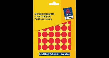 Huismerk Avery 3374 Ronde Etiket 18mm Rood