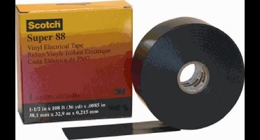 MMM zelfkl tape Scotch Super 88, PVC, zw, (lxb) 33mx38mm