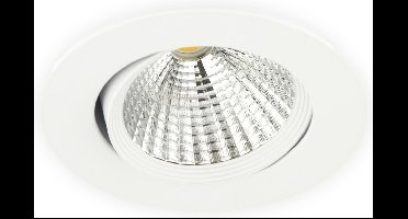 Groenovatie Inbouwspot LED - 7W - Dimbaar - Rond - Kantelbaar - 230V - Ø 88 mm - Wit