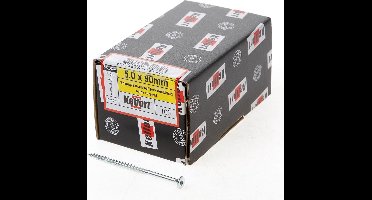 Kelfort Spaanplaatschroef platverzonken kop verzinkt T25 deeldraad 5.0 x 90mm (100 stuks)