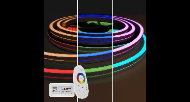 7 meter RGB Neon LED flex Maxi recht - complete set neon verlichting