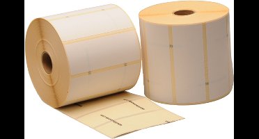 12x Zebra etiketten compatible 102mm x 38mm kern 25mm-Permanent