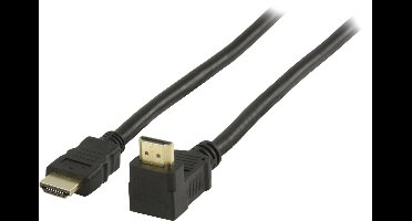 Valueline, High Speed HDMI Kabel met Ethernet HDMI connector - HDMI connector 270° gehoekt 3m (Zwart)