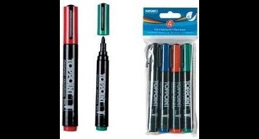 Toppoint Permanent Markers 4 stuks