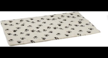 Beeztees Vetbed - Hondenmat - Voetopdruk - Beige - 120x75 cm