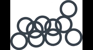 Gummiring 1/2" - 11 x 18 x 1,5 mm - 10 stuks