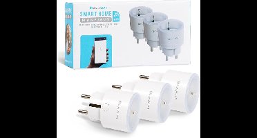 Slimme Stekker met App - Smart Plug - Slimme Verlichting - Google Home - 3x - Wit - Silvergear