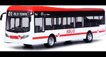 Bburago CITY BUS wit/rood schaalmodel 19 CM