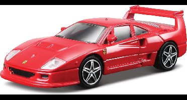 Bburago FERRARI F40 COMPETIZIONE 1987 RACE & PLAY 1:43 modelauto schaalmodel