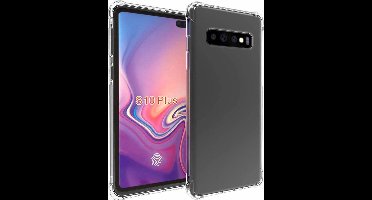 Ntech Hoesje Geschikt Voor Samsung Galaxy S10+ Plus Transparant Anti Shock Back hoesje