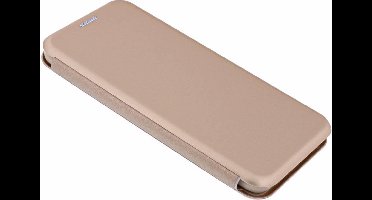 Ntech Geschikt voor Samsung Galaxy A7 (2018) Luxe Goud TPU / Kunststof Flip Cover met Magneetsluiting