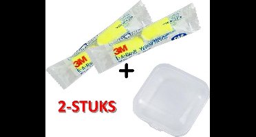3M EAR Zeer Zachte Professionele Gele Oordoppen Gehoorbescherming Oordopjes | 2-Stuks met Opbergdoosje