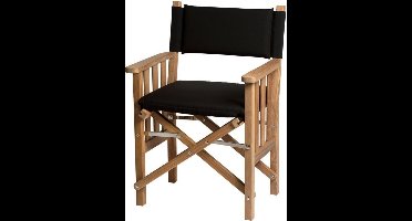 Regisseursstoel II Teak Premium met Zwarte kussenset (Geolied)