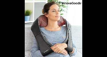 Innovagoods - Shiatsu pro massagekussen voor heel het lichaam  -  8 Roterende Ballen met Warmte Functie/infrarood  en  een autostekker inbegrepen