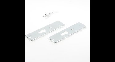 Hoppe Kortschild, aluminium 202kp zonder krukgat/pc-55 zilver