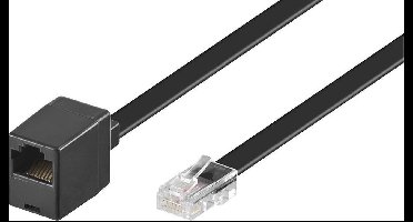 RJ45 - RJ45 8-aderige ISDN telefoon verlengkabel / zwart - 5 meter