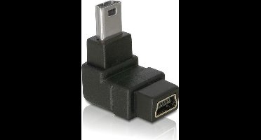 USB Mini B naar USB Mini B haakse adapter / zwart