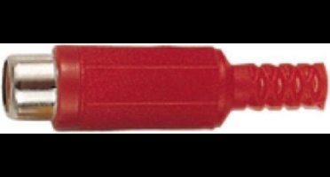 Tulp (v) audio/video connector - plastic / rood